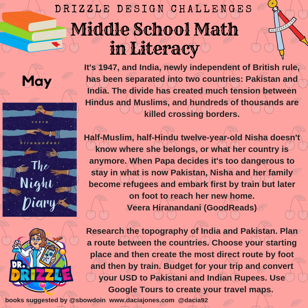 May: Drizzle Design Challenges: Middle School Math in Literacy