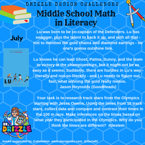 July: Drizzle Design Challenges: Middle School Math in Literacy